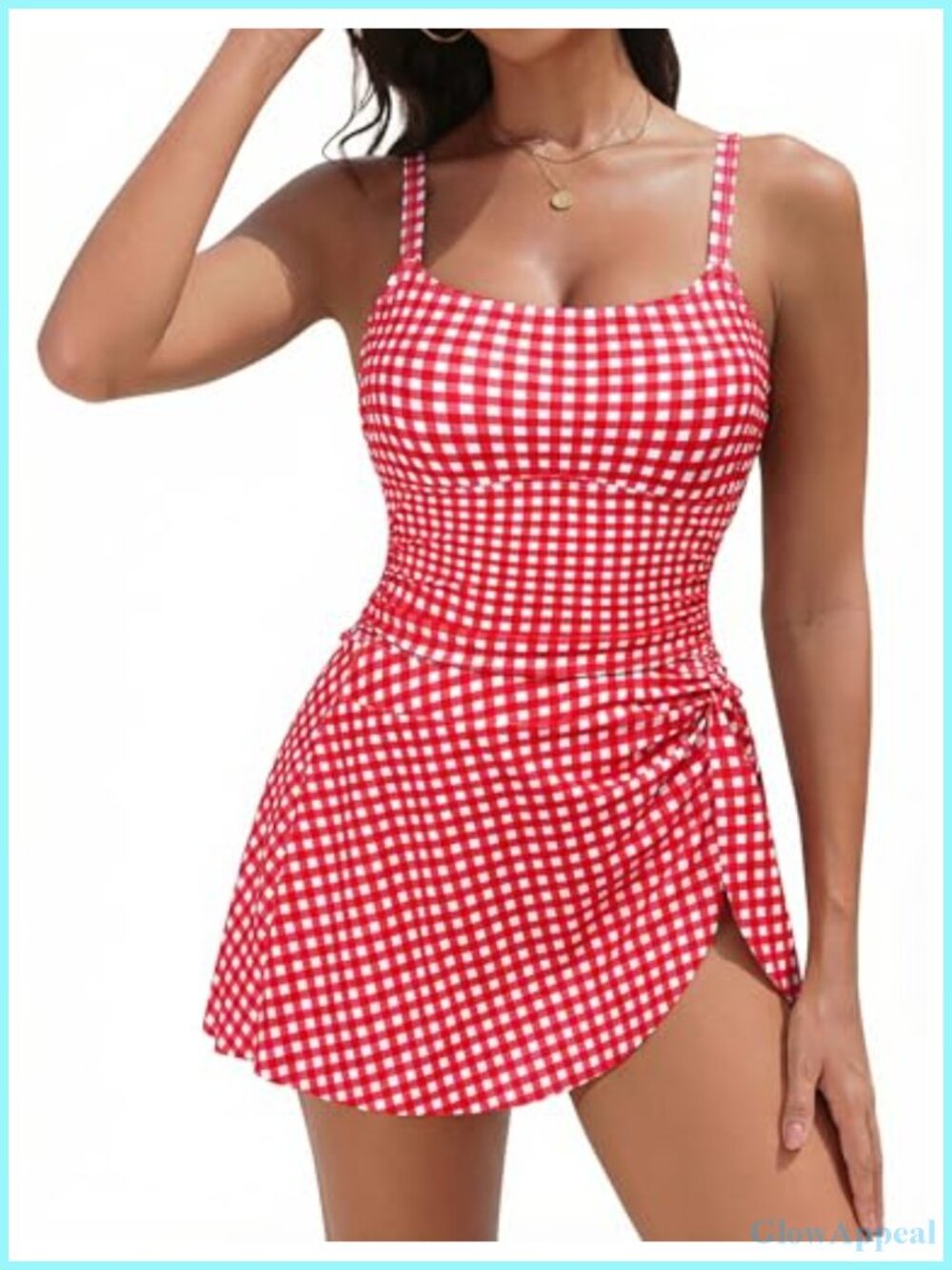 One Piece Swimsuit with Swim Skirt Modest Bathing Suit Slimming